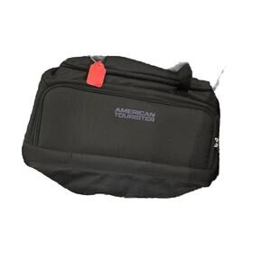 American Tourister Black‎ Duffle Travel Bag Overnight Shoulder Strap Nylon 23x13